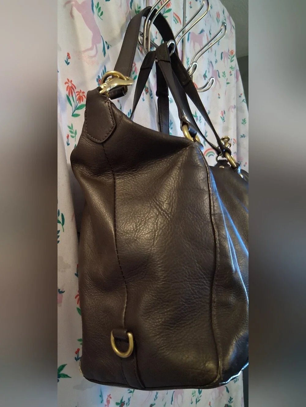 EUC Vintage Y2K Coach Campbell Brown Leather Caryall Satchel Handbag Purse